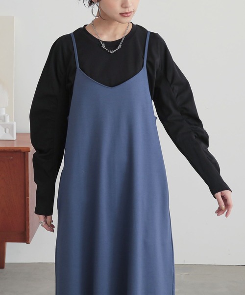 n'OrLABEL(ノアールレーベル)の「袖ギャザーロンT(Tシャツ/カットソー・レディース・ブルー/オフホワイト/ブラック・2/1)」の21枚目の写真