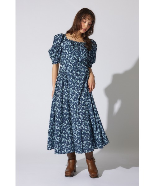 rienda バストフレアワンピース 半袖 夏服 M バストフレアワンピース 半袖 夏服（ワンピース）｜rienda
