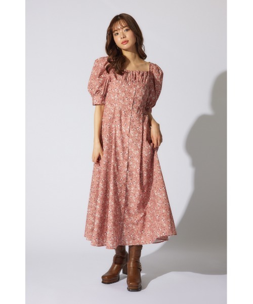 rienda バストフレアミニワンピース 半袖 夏服 バストフレアミニワンピース 半袖 夏服（ワンピース）｜rienda