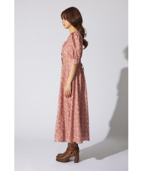 セール】バストギャザーデザインフレアワンピース 半袖 夏服
