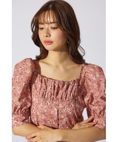 rienda(リエンダ)の「バストギャザーデザインフレアワンピース 半袖 夏服(ワンピース・レディース・ブルー系その他3/レッド系その他・SMALL/MEDIUM)」の22枚目の写真