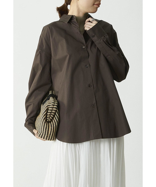 1er Arrondissement(プルミエアロンディスモン)の「ハイポリコットンシャツ(シャツ/ブラウス・レディース・イエロー系その他5/オフホワイト/ダークネイビー/ダークブラウン・38/36)」の3枚目の写真