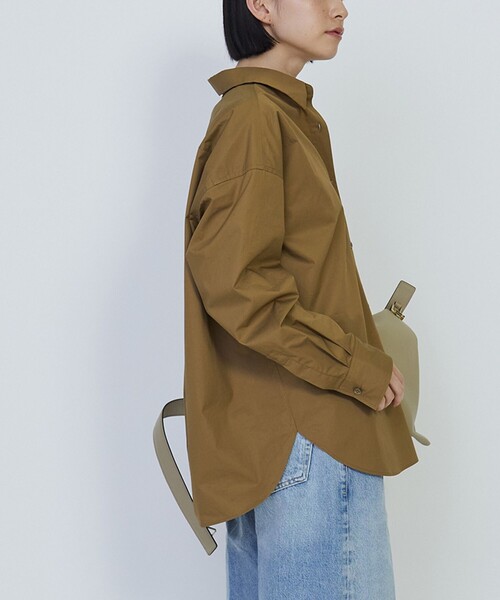 1er Arrondissement(プルミエアロンディスモン)の「ハイポリコットンシャツ(シャツ/ブラウス・レディース・イエロー系その他5/オフホワイト/ダークネイビー/ダークブラウン・38/36)」の4枚目の写真