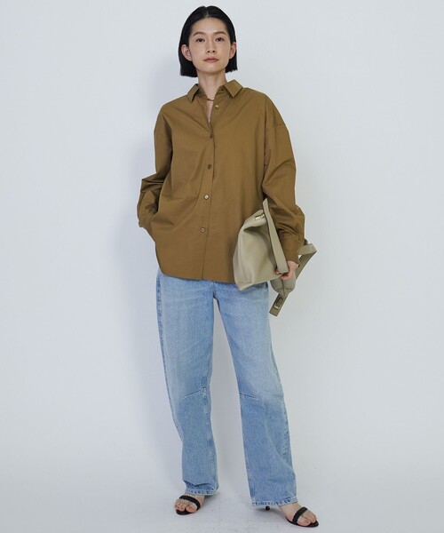 1er Arrondissement(プルミエアロンディスモン)の「ハイポリコットンシャツ(シャツ/ブラウス・レディース・イエロー系その他5/オフホワイト/ダークネイビー/ダークブラウン・38/36)」の10枚目の写真