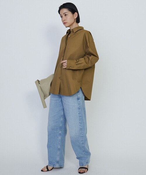 1er Arrondissement(プルミエアロンディスモン)の「ハイポリコットンシャツ(シャツ/ブラウス・レディース・イエロー系その他5/オフホワイト/ダークネイビー/ダークブラウン・38/36)」の13枚目の写真
