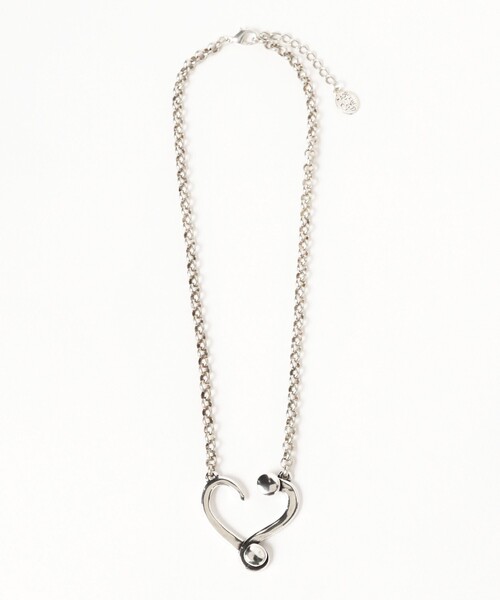 OtroAccesorio（オトロアクセソリオ）の「OtroAccesorio / オープン ハート ネックレス（ネックレス・レディース・シルバー・ONE SIZE）」の2枚目の写真