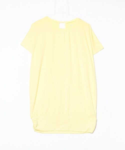TIGORA(ティゴラ)の「ティゴラ TIGORA フィットネス 背中開きチュニックTシャツ(Tシャツ/カットソー・レディース・ライトグレー/ネイビー/エメラルド/ペールイエロー・S/M/L/XL)」の4枚目の写真