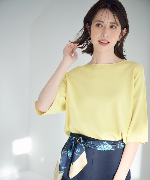 ANY SIS(エニィスィス)の「ビューティクールボートネック プルオーバー(ニット/セーター・レディース・ベージュ系2/ライトグレー系2/ライトイエロー系/ブルー系/レッド系/ホワイト系/ネイビー系/スカイブルー系/ダークブラウン系/ダークグリーン系・0)」の9枚目の写真