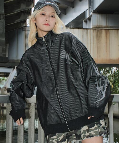 SHORT ROUND(ショートラウンド)の「SHORT ROUND/トライバルスリーブニットブルゾン(カーディガン/ボレロ・メンズ・ブラック・MEDIUM/LARGE)」の13枚目の写真