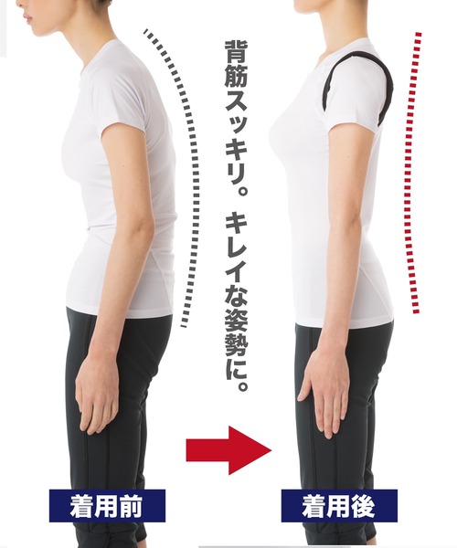 CALIFORNIA OUTFITTERS(カリフォルニア アウトフィッターズ)の「3B22 姿勢矯正 サポートベルト(インナーウェア/肌着・レディース・ブラック/ベージュ・S/M/M/L/L/LL)」の3枚目の写真