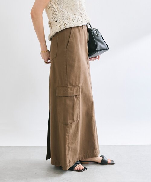 RIVE DROITE（リヴドロワ）の「【MONN.:.(モン)】カーゴマキシスカート（スカート・レディース・カーキ/ブラウン・38/36/34）」の21枚目の写真