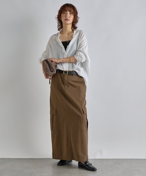 RIVE DROITE（リヴドロワ）の「【MONN.:.(モン)】カーゴマキシスカート（スカート・レディース・カーキ/ブラウン・38/36/34）」の19枚目の写真
