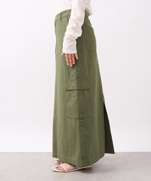 RIVE DROITE（リヴドロワ）の「【MONN.:.(モン)】カーゴマキシスカート（スカート・レディース・カーキ/ブラウン・38/36/34）」の8枚目の写真