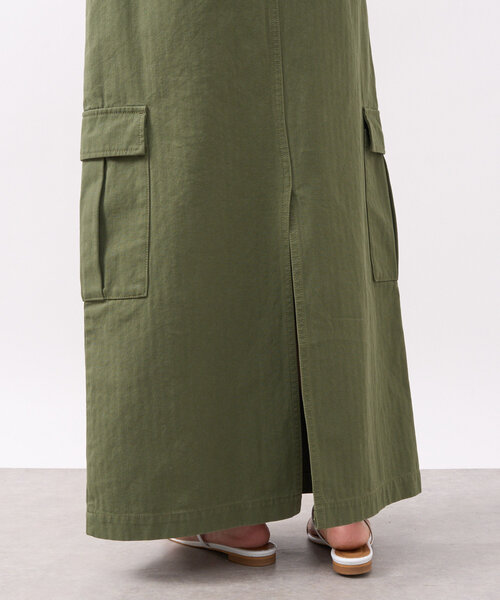 RIVE DROITE（リヴドロワ）の「【MONN.:.(モン)】カーゴマキシスカート（スカート・レディース・カーキ/ブラウン・38/36/34）」の4枚目の写真