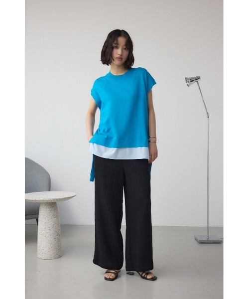 AZUL by moussy(アズールバイマウジー)の「プリーツリラックスワイドパンツ(スラックス・レディース・アイボリー/ブラック/ライトカーキ・SMALL/MEDIUM)」の22枚目の写真