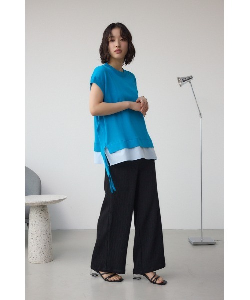 AZUL by moussy(アズールバイマウジー)の「プリーツリラックスワイドパンツ(スラックス・レディース・アイボリー/ブラック/ライトカーキ・SMALL/MEDIUM)」の21枚目の写真