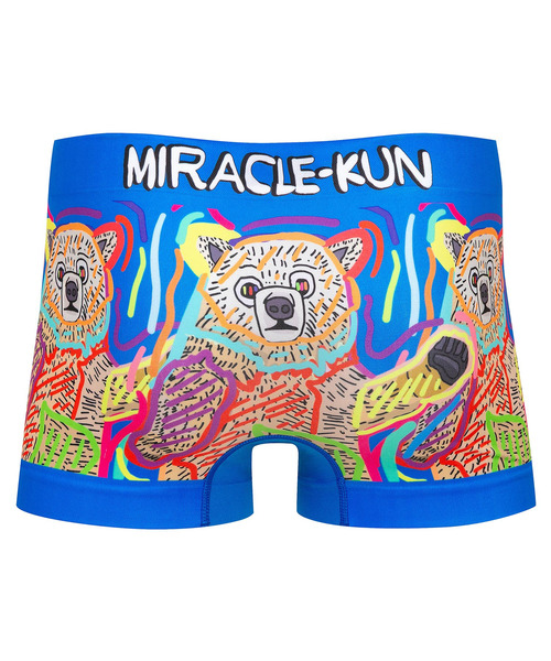 BETONES(ビトーンズ)の「【BETONES/ビトーンズ】 「BETONES × MIRACLE-KUN」コラボ アンダーウェア ボクサー MIRACLE-KUN-MCK001(ボクサーパンツ・レディース・その他3/ブルー/レッド・FREE)」の4枚目の写真