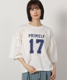LAKOLE | 袖フリルカレッジロゴＴ / 325505(Tシャツ/カットソー)