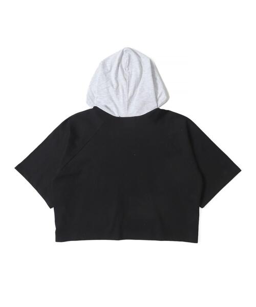 WOND(ウォンド)の「WOND/フーデッドバイカラーT(Tシャツ/カットソー・レディース・ブラック/グリーン・FREE)」の10枚目の写真