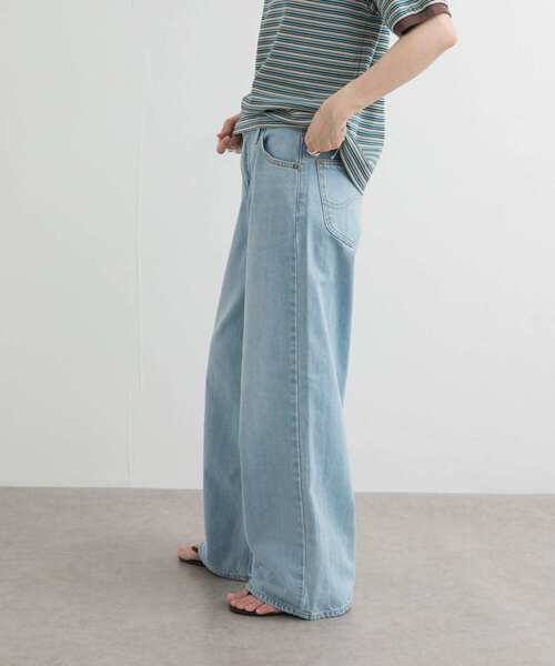 Lee(リー)の「『別注』Lee×DOORS ワイドストレートパンツ(デニムパンツ・レディース・ライトインディゴブルー/ベージュ/インディゴブルー・X-SMALL/SMALL/MEDIUM)」の9枚目の写真