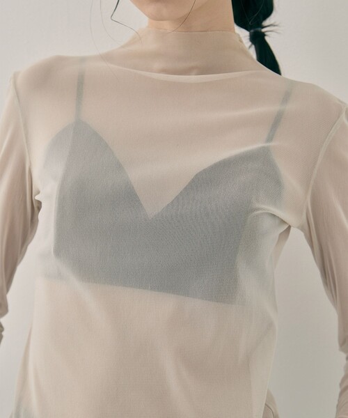 tanakadaisuke(タナカダイスケ)の「【tanakadaisuke/タナカダイスケ】lace up sleeve sheer tops/レースアップスリーブシアートップス(Tシャツ/カットソー・レディース・ブラック/ベージュ・FREE)」の18枚目の写真