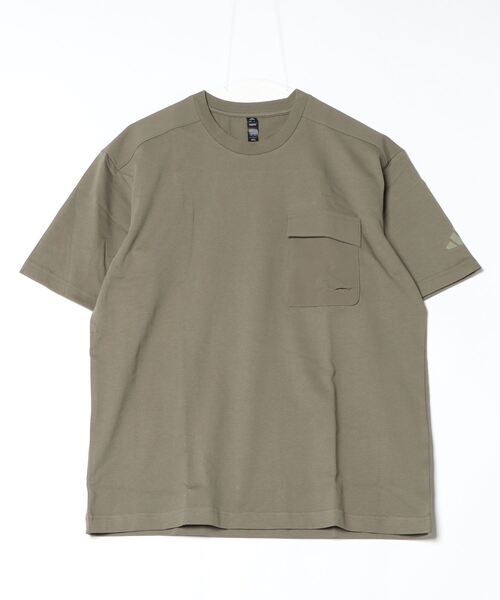 adidas（アディダス）の「アディダス adidas シティエスケープ ルーズフィット ファブリックミックス 半袖ポケットTシャツ（Tシャツ/カットソー・メンズ・ブルー/ホワイト/オリーブ・3L/LL/L/M/S）」の2枚目の写真
