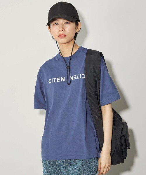 CITEN（シテン）の「＜CITEN＞CITENビッグロゴTヨコ（Tシャツ/カットソー・レディース・ブラック/ホワイト/ネイビー/オレンジ・FREE）」の3枚目の写真