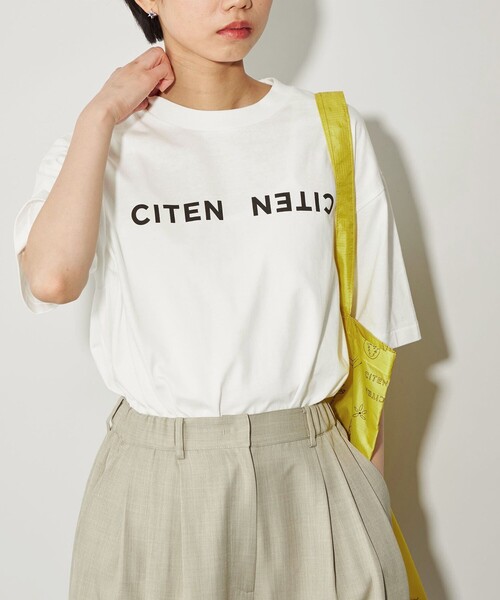 CITEN（シテン）の「＜CITEN＞CITENビッグロゴTヨコ（Tシャツ/カットソー・レディース・ブラック/ホワイト/ネイビー/オレンジ・FREE）」の2枚目の写真
