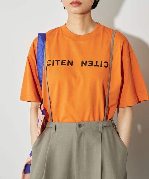 CITEN（シテン）の「＜CITEN＞CITENビッグロゴTヨコ（Tシャツ/カットソー・レディース・ブラック/ホワイト/ネイビー/オレンジ・FREE）」の4枚目の写真