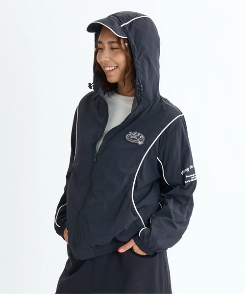 ROXY(ロキシー)の「ANYWHERE YOU WANT /ロキシーワンポイントナイロンジャケット(ブルゾン・レディース・ブラック/グリーン・SMALL/MEDIUM/LARGE)」の7枚目の写真