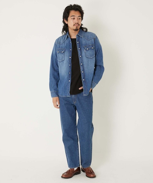 BLUE BLUE(ブルーブルー)の「ST814 ライトデニム ローパーウォッシュ ウエスタンシャツ(シャツ/ブラウス・メンズ・ブルー・SMALL/MEDIUM/LARGE/X-LARGE)」の3枚目の写真