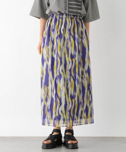 LEPSIM（レプシィム）の「マーブル柄ナロースカート　326085（スカート・レディース・ブラック/ブルー/ライトパープル・FREE）」の3枚目の写真