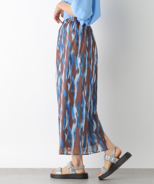 LEPSIM（レプシィム）の「マーブル柄ナロースカート　326085（スカート・レディース・ブラック/ブルー/ライトパープル・FREE）」の9枚目の写真