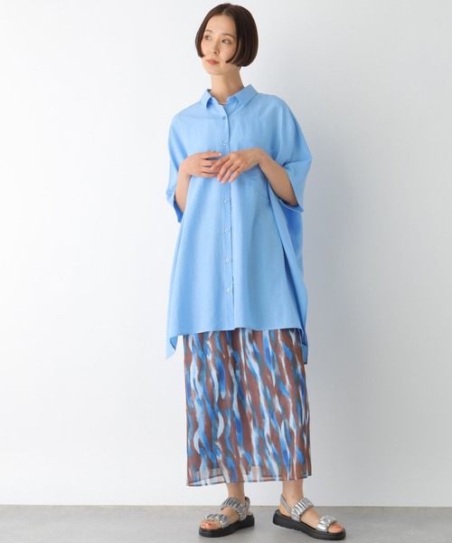 LEPSIM（レプシィム）の「マーブル柄ナロースカート　326085（スカート・レディース・ブラック/ブルー/ライトパープル・FREE）」の7枚目の写真