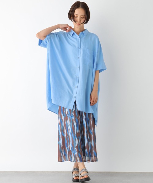 LEPSIM（レプシィム）の「マーブル柄ナロースカート　326085（スカート・レディース・ブラック/ブルー/ライトパープル・FREE）」の6枚目の写真