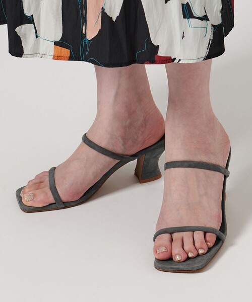 ユナイテッドアローズ　ラインホワイトミュール　38 2ライン ミュールサンダル 25S（サンダル）｜UNITED ARROWS