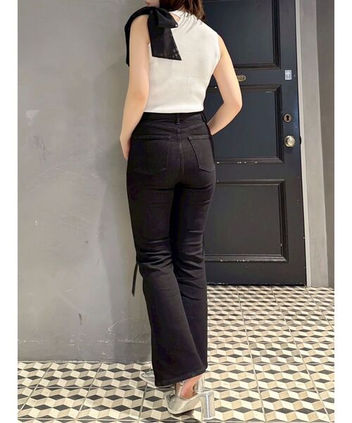 dazzlin（ダズリン）の「ワンショルリボンノースリトップス（ニット/セーター・レディース・オフホワイト/グレー/ブラック・FREE）」の10枚目の写真