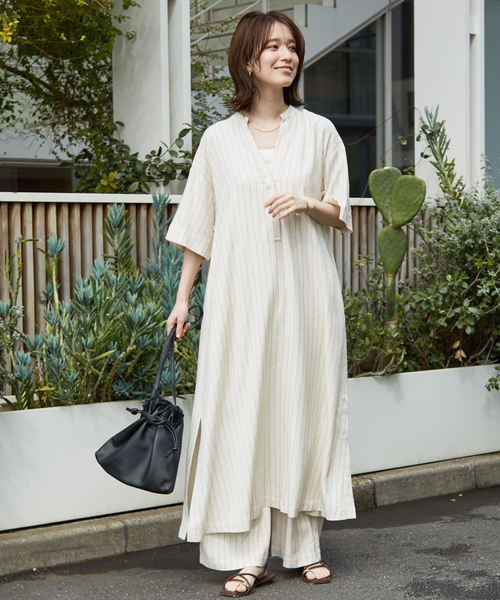 abahouse mavie（アバハウスマヴィ）の「レーヨンリネンストライプ
