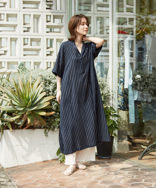abahouse mavie（アバハウスマヴィ）の「レーヨンリネンストライプ