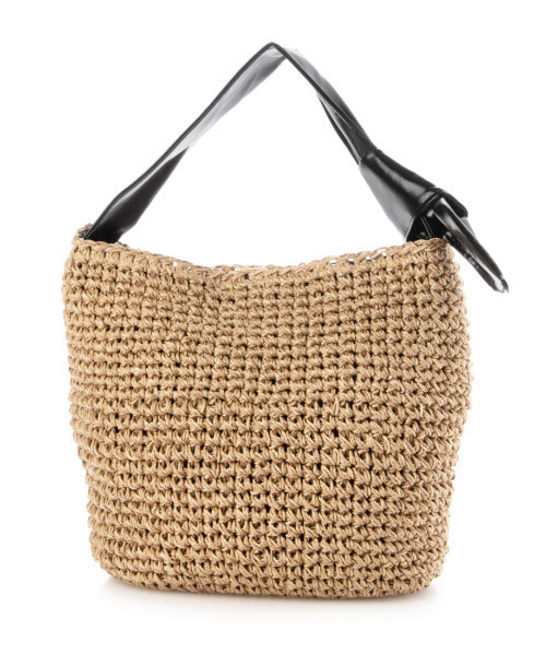cache cache(カシュ カシュ)の「カシュカシュ cachecache / リボンハンドルクロッシェミニトート(かごバッグ・レディース・キャメル/グレー/イエロー/ブラック・FREE)」の14枚目の写真