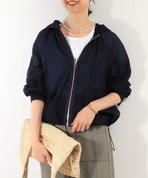 MICO COULIER | オーガンジーグログランフードブルゾン(ブルゾン)