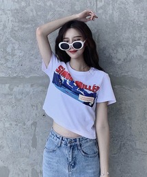 フロントプリント半袖Tシャツ