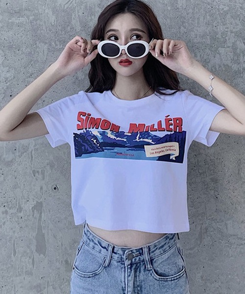 Songe（ソンジュ）の「フロントプリント半袖Tシャツ（Tシャツ/カットソー・レディース・ホワイト・L/M）」の3枚目の写真