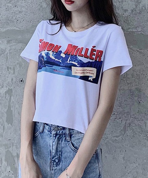 Songe（ソンジュ）の「フロントプリント半袖Tシャツ（Tシャツ/カットソー・レディース・ホワイト・L/M）」の6枚目の写真