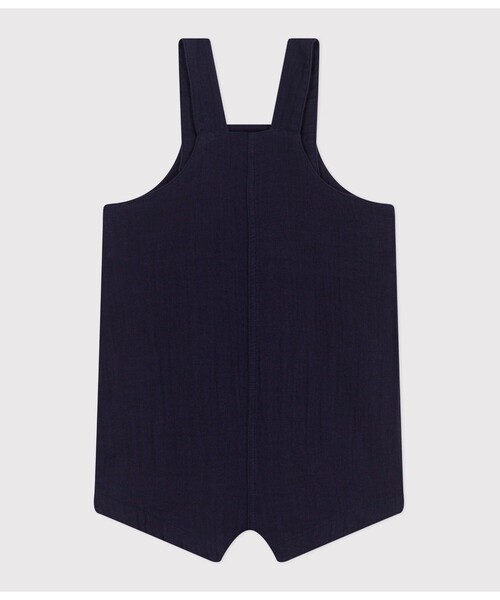 PETIT BATEAU(プチバトー)の「ショートサロペット(サロペット/オーバーオール・キッズ・ネイビー/ライトブルー・12MONTH/18MONTH/24MONTH/36MONTH)」の4枚目の写真
