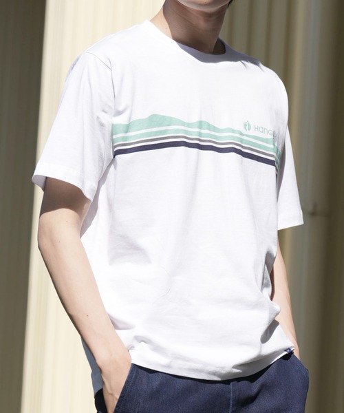 HANGTEN（ハンテン）の「【HANGTEN/ハンテン】天竺プリント半袖Tシャツ（Tシャツ/カットソー・メンズ・レッド/ホワイト/ネイビー/グレー系その他2/オフホワイト/グレー系その他・MEDIUM/X-LARGE/LARGE）」の12枚目の写真