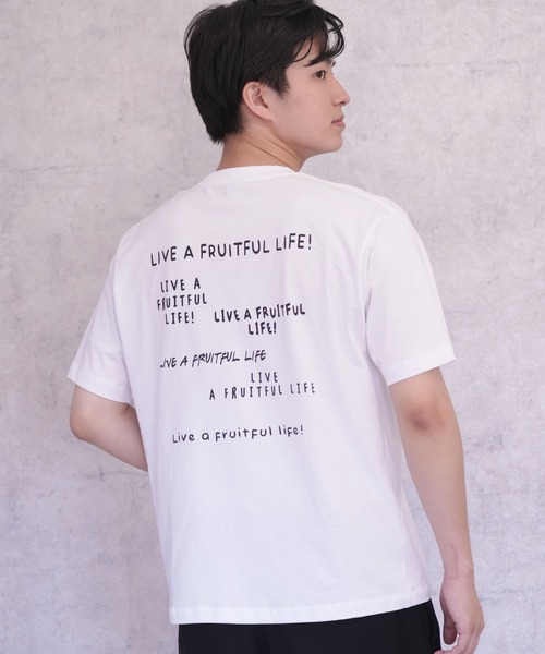 HANGTEN（ハンテン）の「【HANGTEN/ハンテン】天竺プリント半袖Tシャツ（Tシャツ/カットソー・メンズ・レッド/ホワイト/ネイビー/グレー系その他2/オフホワイト/グレー系その他・MEDIUM/X-LARGE/LARGE）」の8枚目の写真