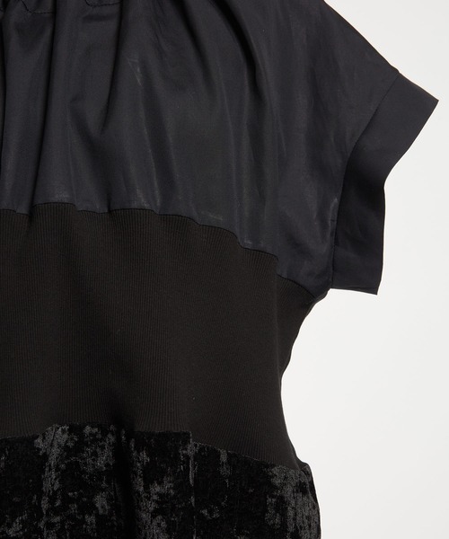 gomme（ゴム）の「クラッシュベルベット　ビジューワンピース（ワンピース・レディース・ブラック・MEDIUM）」の10枚目の写真