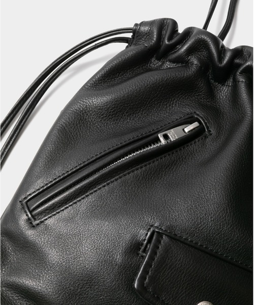 beautiful people(ビューティフルピープル)の「excerption riders drawstring bag(ショルダーバッグ・レディース・ブラック・FREE)」の7枚目の写真