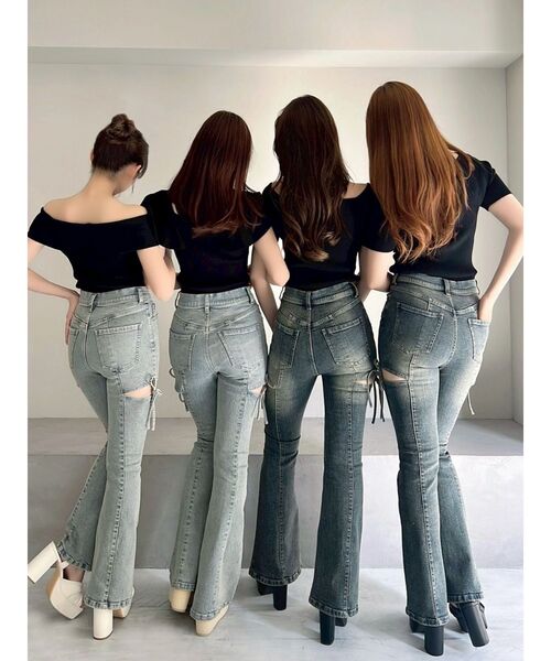 RESEXXY（リゼクシー）の「【追加生産分】カットアウトリボンデニム